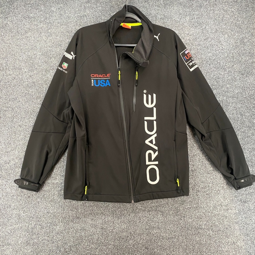 PUMA Jacket Womens M Black‎ Oracle 2013 Americas Cup Sail Team USA Rain Shell